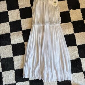 Calvin Klein White and Silver Kids Formal Dress